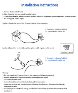 Handlebar Mounted 36W PD USB-C + QC 3.0 (Plastic)