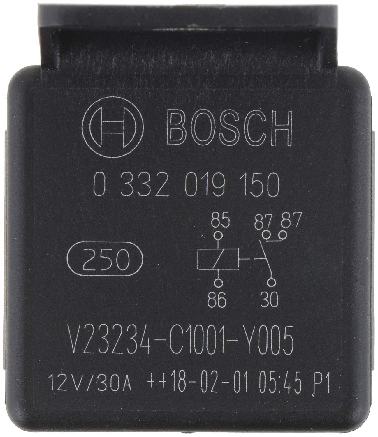 30 Amp 12V Auto Relay – Mini 5 Pin, N/C N/O Changeover, Bosch Style 0332209150