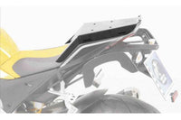Aprilia Tuono V4 R Carrier sports rack with black powder coating for luggage transport.
