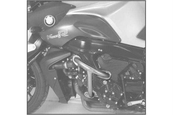 BMW K1300R with Hepco Becker black engine guard for protection.