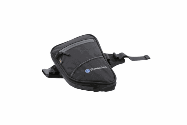 Black leg pouch bag by Wunderlich, water-resistant, adjustable fit for thigh, made of durable CORDURA.