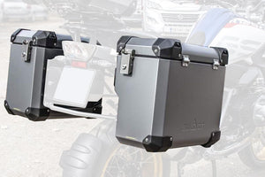 Bumot Luggage - Side case Only - EVO Defender (Black, Aluminium & Grey).