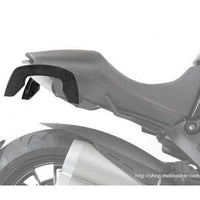 Ducati Diavel C-Bow sidecases carrier by Hepco Becker mounted on motorcycle.