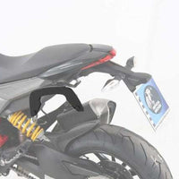 Ducati Hypermotard with Hepco Becker C-Bow soft bag carrier installed.