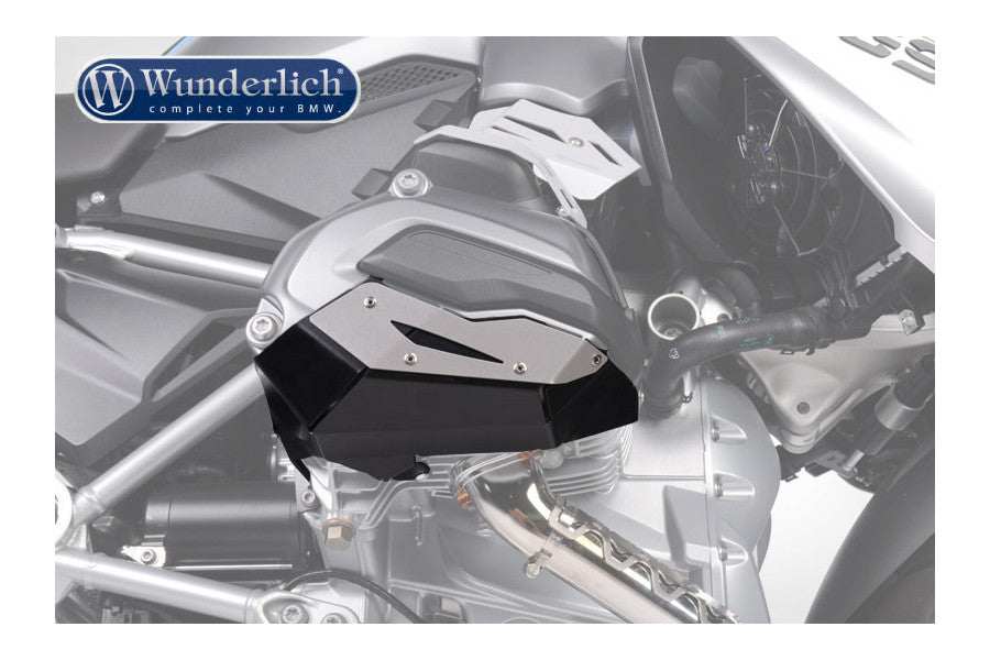 BMW R Series Protection valve cover and cylinder guard, robust anodized aluminum design for impact protection and durability.