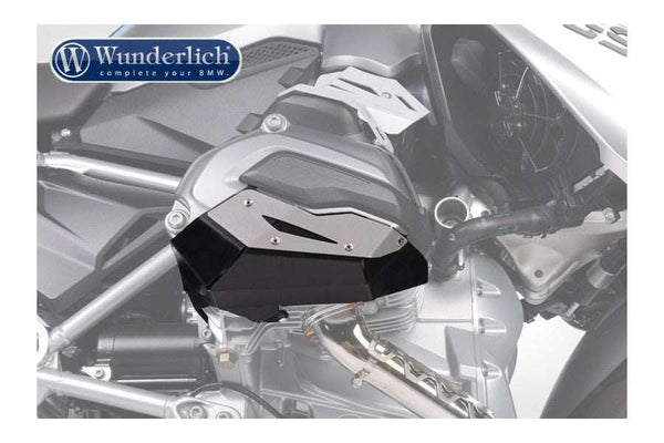 BMW R Series Protection valve cover and cylinder guard, robust anodized aluminum design for impact protection and durability.
