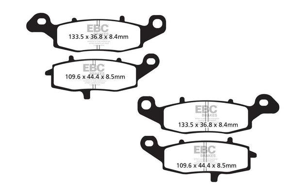 Brakes - FA229HH and FA231HH fully sintered EBC front pads, high performance, HH rated, street legal.