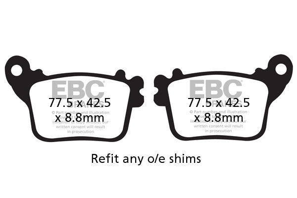 Brakes - FA436HH Fully Sintered - EBC (Rear)
