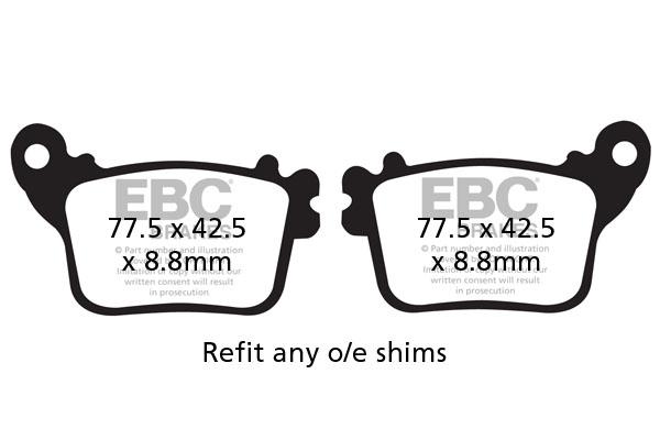 Brakes - FA436V Semi Sintered - EBC (Rear)
