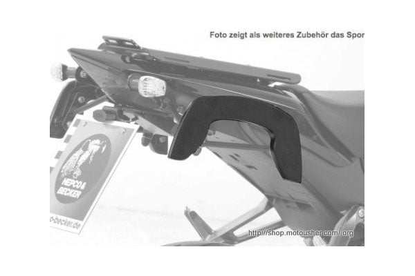 Honda CB 1000R C-Bow sidecases carrier mounted on motorcycle.