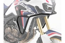 Honda Africa Twin with black tank guard protection bars for CRF 1000 L model.