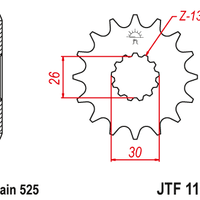 Sprockets Front (1183 - 18T) - JT ( 525 Pitch)