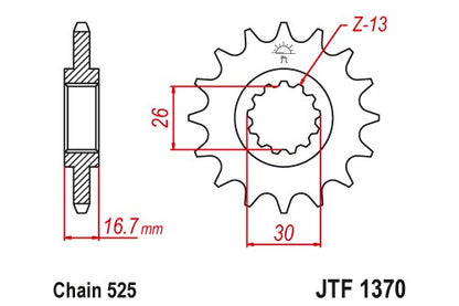 Sprockets Front (1370 - 15T) - JT