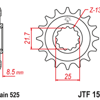 Sprockets Front (1537 - 15T) - JT