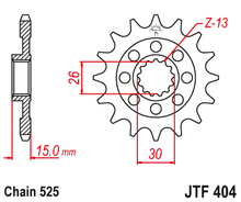 Sprockets Front (404 - 17T) - JT