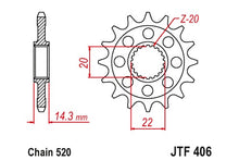 Sprockets Front (406 - 15T) - JT