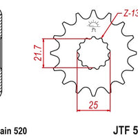 Sprockets Front (565 - 15T) - JT