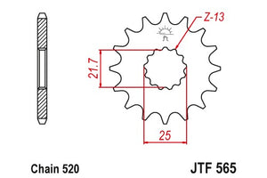 Sprockets Front (565 - 15T) - JT