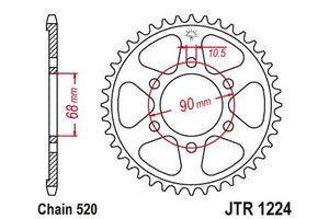 Sprockets Rear (JTR1224-36T) - JT
