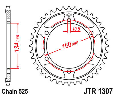 Sprockets Rear (1307 - 42T) - JT