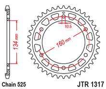 Sprockets Rear (1317 - 43T) - JT