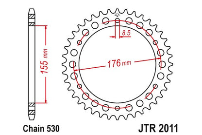 Sprockets Rear (2011 - 43T) - JT