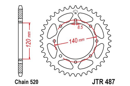 Sprockets Rear (JTR487- 37T) - JT
