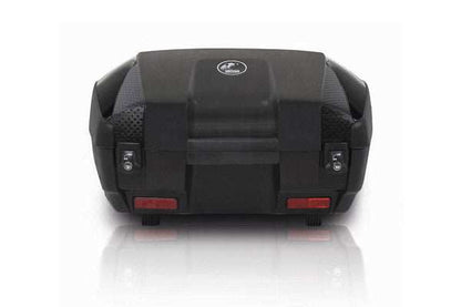 Top case Junior Flash 55L with aerodynamic design and high impact plastic, fits two helmets, waterproof.
