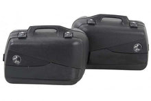Sidecases 30 Junior "Flash" by HEPCO & BECKER, black, durable ABS, polypropylene construction, 27L each, watertight, secure locks.