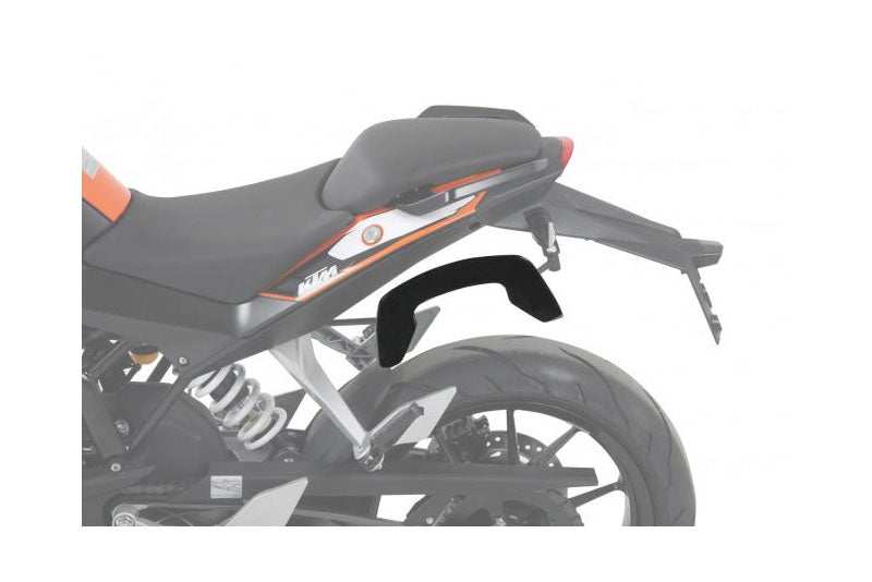 KTM 390 Duke with Hepco Becker C-Bow sidecases carrier, easy installation accessory.