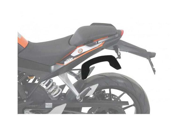KTM 390 Duke with Hepco Becker C-Bow sidecases carrier, easy installation accessory.