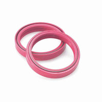 Fork oil seals pair for motorcycles, high quality Vulcanized Rubber, ensures OEM fit and durability.