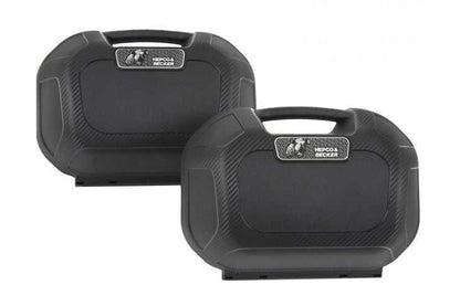 C-Bow Side Cases 30L Pair - Black, High-Impact UV-Resistant Plastic, Futuristic Design.