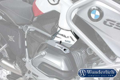 BMW R Series Injection Cover Guard installed on motorcycle engine, providing protection for sensitive components.