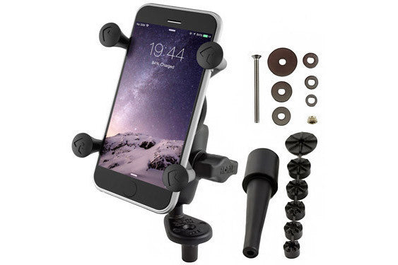 RAM Set - Fork Stem Mount X Grip Phone Cradle (Large).