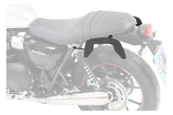 C-Bow Carrier for TRIUMPH Street 900 Series motorcycle, black finish.