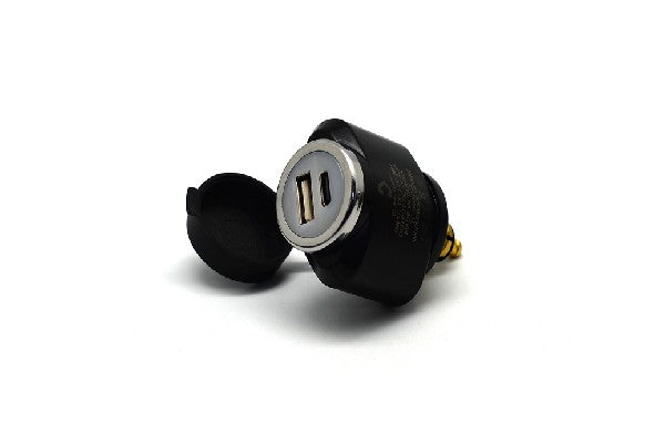 DIN (Hella) to 36W PD USB-C + QC 3.0 (MINI)