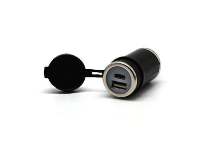 DIN (Hella) to 36W PD USB-C + QC 3.0 (STRAIGHT)