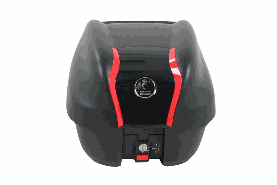 Top case 29L Journey with universal base plate for scooters and bikes.