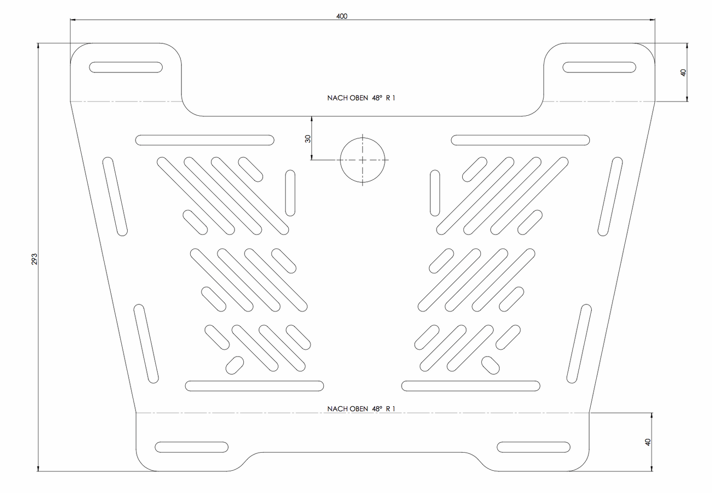 Universal Rear Rack - Enlargement SMALL (Silver/Black).