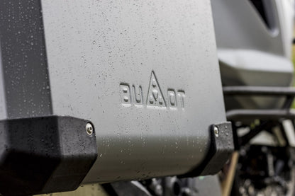 Bumot Luggage - Side case Only - EVO Defender (Black, Aluminium & Grey).