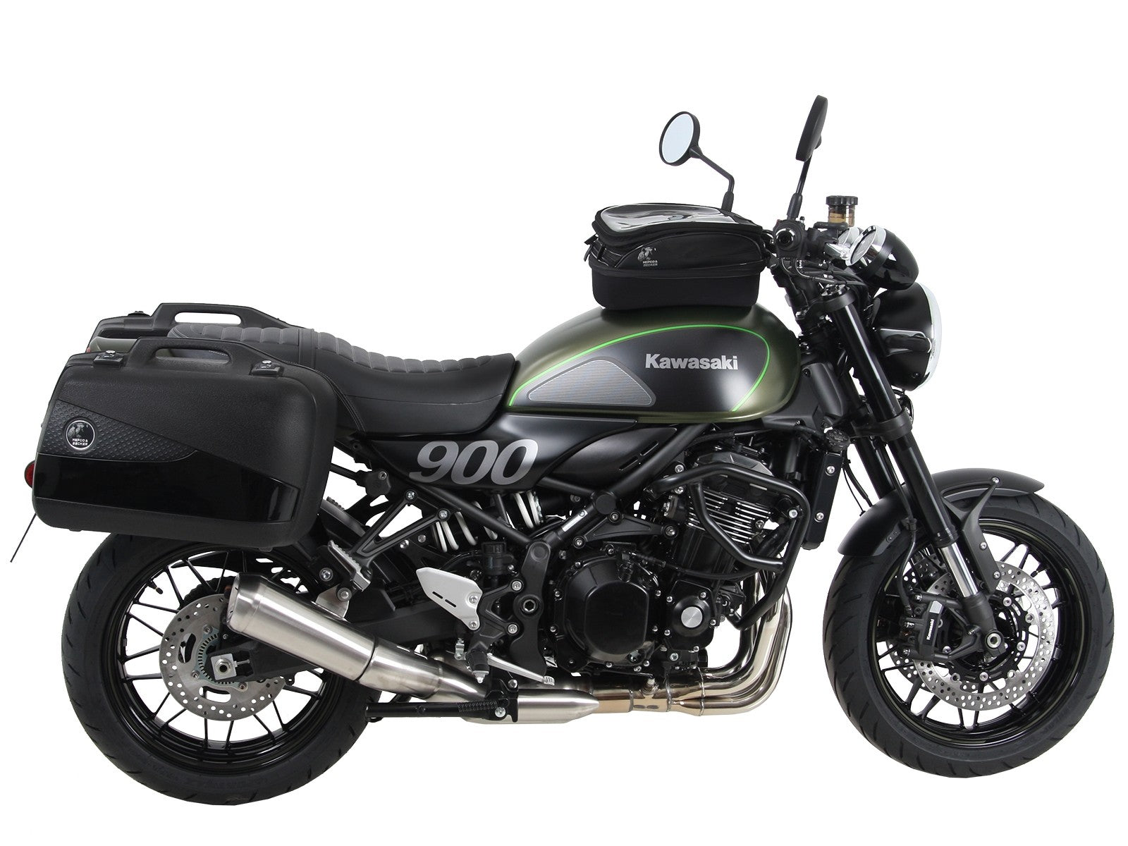Kawasaki Z900 Cafe Luggage - Side case carrier.