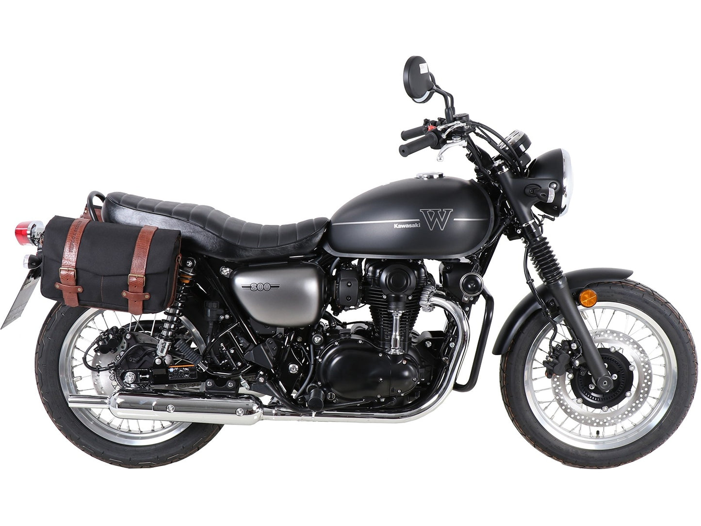 Kawasaki W800 Street/Cafe Side Carrier - C-Bow Soft Bag Carrier.