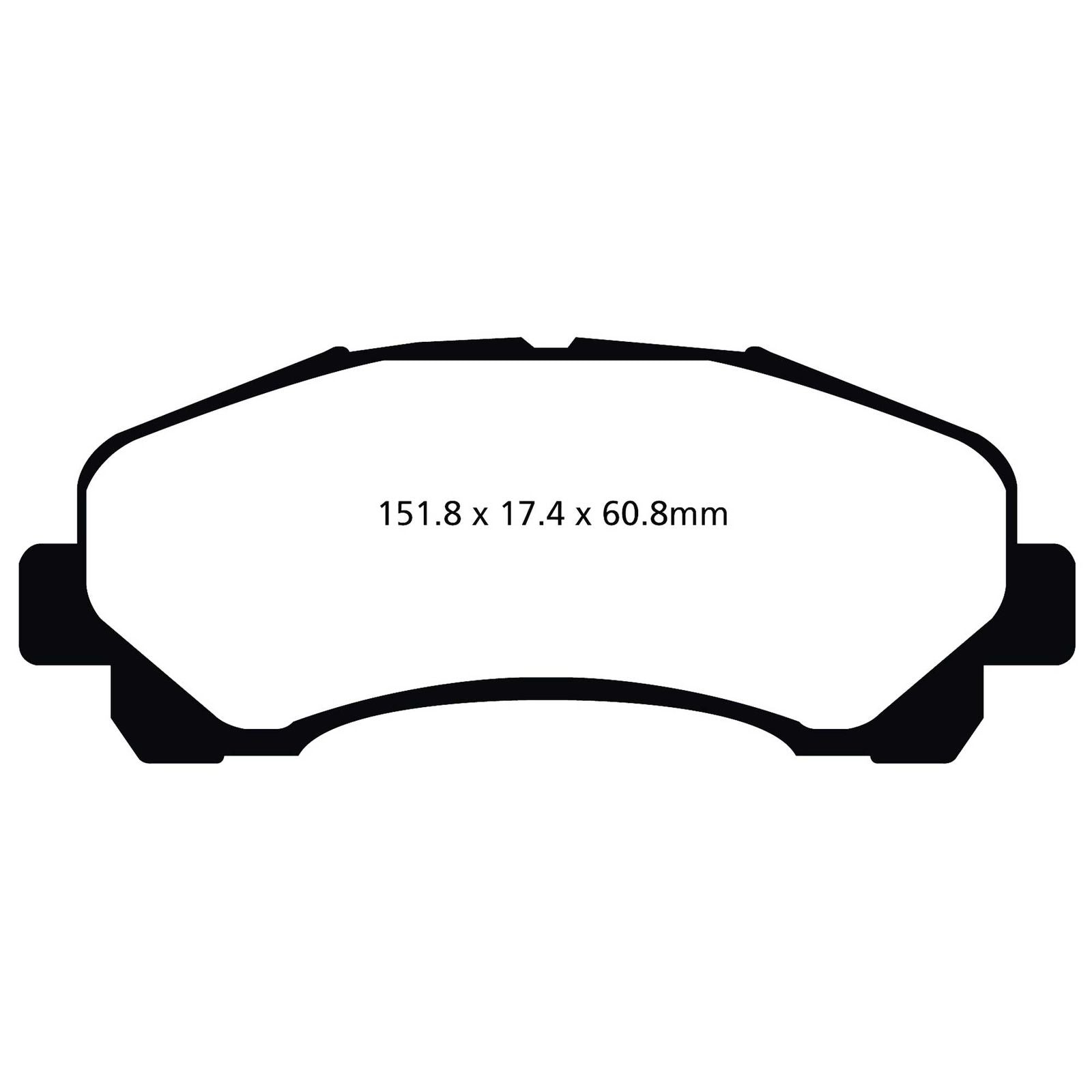 Isuzu Dmax Brake Pads - 6000 Series 'Greenstuff'.