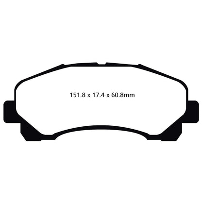 Isuzu Dmax Brake Pads - 6000 Series 'Greenstuff'.