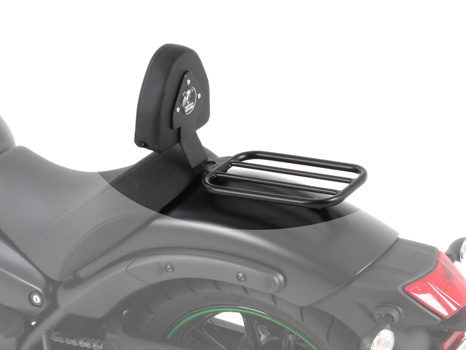 Kawasaki Vulcan S Ergonomics - Backrest (with Solo Rack).