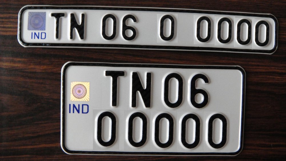 Embossed no. Plates